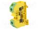 Splice terminal  rail  ways  1  terminals  2  yellow-green  1000V