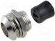LED holder  8mm  nickel  convex  with plastic plug
