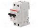 Circuit breaker  400VAC  Inom  10A  Poles  2  DIN  Charact  B  10kA