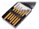 Set  cold chisels  Pcs 6  Package  metal case