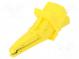 Crocodile clip  12A  600VDC  yellow  Grip capac  max.20mm