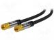 Cable  75Ω  10m  coaxial 9.5mm plug,both sides  black