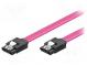 Cable  SATA  both sides,SATA L-Type plug  0.5m  pink