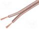 Wire  loudspeaker cable  2x2,5mm2  stranded  OFC  transparent