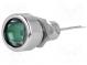 Indicator  LED  flat  Cutout  Ø8.2mm  IP67  for PCB  brass  ØLED  5mm