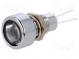 Indicator  LED  flat  Cutout  Ø8.2mm  IP67  for PCB  brass  ØLED  5mm