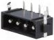 Socket  wire-board  male  PIN  4  snap fastener  THT  5.08mm
