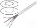 Wire  S/FTP  6  stranded  CCA  4x2x27AWG  PVC  grey  100m