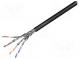 Wire  S/FTP  6  outdoor  solid  CCA  4x2x23AWG  polyetylene  black
