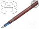 Wire  SiHF-C-Si  Cu  stranded  2x0,75mm2  silicone  brown-red