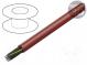 Wire  SiHF  Cu  stranded  16G1mm2  silicone caoutchouc  brown-red