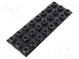 Self-adhesive foot  H  10.2mm  black  polyurethane  Dim  Ø22.4mm