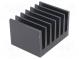 Heatsink  extruded  grilled  black  L 50mm  W 66mm  H 40mm  2.5K/W