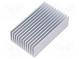Heatsink  extruded  grilled  natural  L 75mm  W 45mm  H 22mm  plain