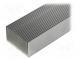 Heatsink  extruded  grilled  natural  L 1000mm  W 75mm  H 45mm