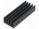 Heatsink  extruded  grilled  black  L 50mm  W 19mm  H 10mm