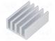 Heatsink  extruded  grilled  natural  L 25mm  W 19mm  H 14mm  plain