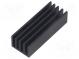 Heatsink  extruded  grilled  black  L 50mm  W 19mm  H 14mm