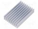 Heatsink  extruded  grilled  natural  L 50mm  W 33mm  H 10mm  plain