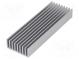 Heatsink  extruded  grilled  natural  L 100mm  W 33mm  H 14mm