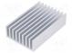 Heatsink  extruded  grilled  natural  L 50mm  W 33mm  H 14mm  plain