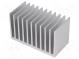 Heatsink  extruded  grilled  natural  L 50mm  W 100mm  H 60mm