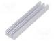 Heatsink  extruded  grilled  natural  L 50mm  W 10mm  H 6mm  plain