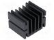 Heatsink  extruded  TO220  black  L 37.5mm  W 46mm  H 33mm