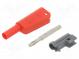 4mm banana  19A  1kV  red  insulated,with 4mm axial socket  1mm2