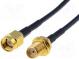 Cable  50Ω  20m  SMA socket,SMA plug  black