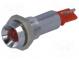 Indicator  LED  recessed  24÷28VDC  Cutout  Ø6.2mm  IP67  metal