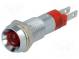 Indicator  LED  recessed  24÷28VDC  Cutout  Ø8.2mm  IP67  metal