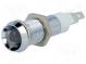 Indicator  LED  recessed  24÷28VDC  Cutout  Ø8.2mm  IP40  metal