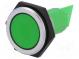 Indicator  LED  flat  24÷28VDC  Cutout  Ø30.2mm  IP67  brass