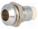 LED holder  5mm  chromium  metal  convex  with plastic plug