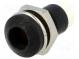LED holder  5mm  metal  convex  with plastic plug  black