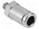 Straight push-in fitting  M5-AG  -20÷80°C  nickel-plated brass