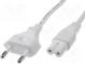 Cable  CEE 7/16 (C) plug,IEC C7 female  PVC  1.8m  white  2.5A
