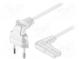 Cable  CEE 7/16 (C) plug angled,IEC C7 female angled  PVC  3m