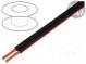 Wire  loudspeaker cable  2x4mm2  stranded  Cu  black-red  PVC