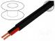 Wire  loudspeaker cable  stranded  Cu  black  unshielded  FRNC