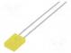 LED  rectangular  2x5x7mm  yellow  10mcd  110°  Front  flat  20mA