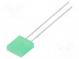 LED  rectangular  2.3x7x8mm  green  9mcd  110°  Front  flat  20mA