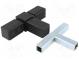 Mounting coupler  for profiles  Mat  polyamide  -30÷100°C  I  77mm