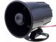 Sound transducer  siren  dynamic  1 tone  600mA  Ø  88mm  12VDC