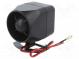 Sound transducer  siren  -40÷85°C  Uoper  9÷16VDC  240g  20W  8Ω