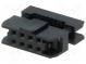 Plug  IDC  female  PIN  8  without strain relief  IDC  1mm  black