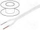 Wire  loudspeaker cable  2x1mm2  stranded  OFC  white  unshielded