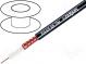 Wire  coaxial  RG59  1x75Ω  solid  Cu  PUR  black  100m  2kVAC