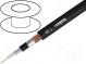 Wire  coaxial  1x75Ω  stranded  OFC  PVC FirestoP®  black  100m